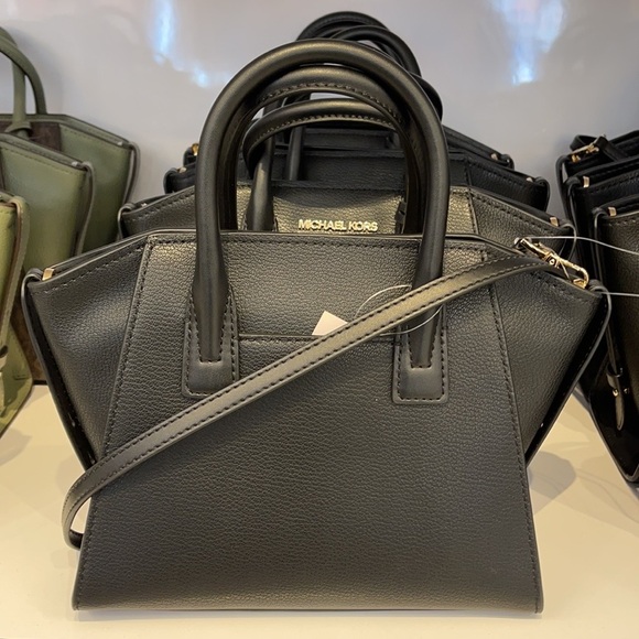 Michael Kors Avril Small Satchel Crossbody Black - Picture 12 of 16